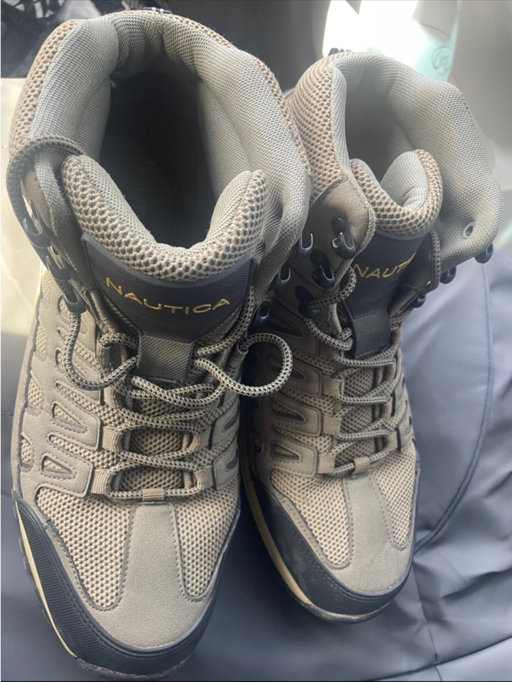 Nautica Men's Taupe/Gray High-Top Outdoor Boots